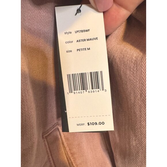 Liverpool Aster Mauve Rose Jean Jacket Size Petite Medium Button Up NWT $109 - Picture 6 of 10